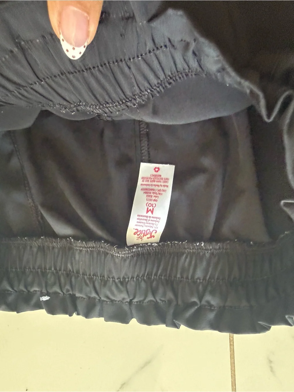 Justice Kids Black Cargo Pants with Drawstring Waist